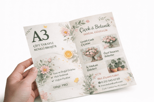 A3 Çift Taraflı Broşür