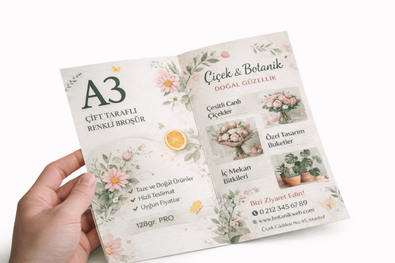 A3 Çift Taraflı Broşür