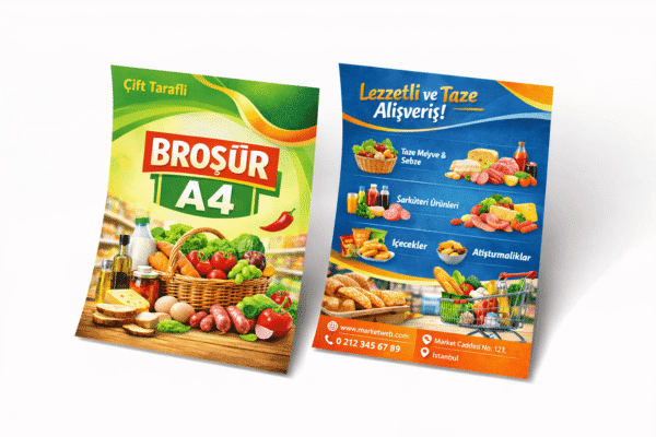 A4 Çift Taraflı Broşür