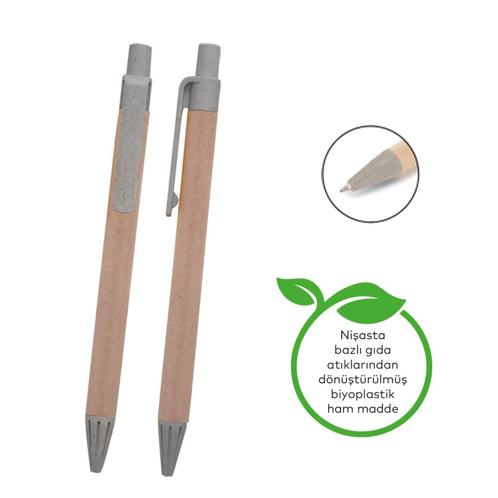 Geri Dönüştürülmüş Tükenmez Kalem - Kraft