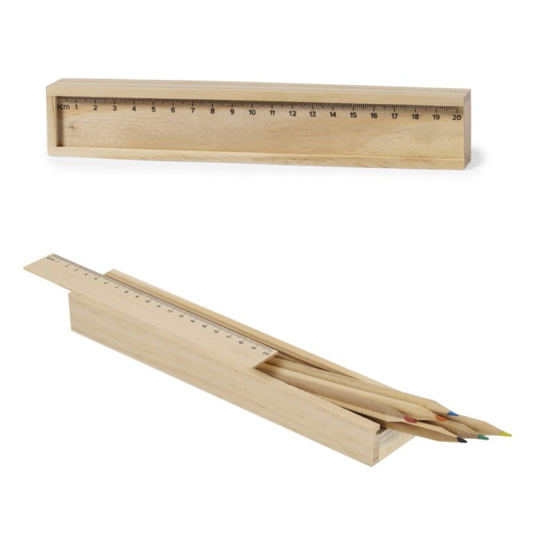 Geri Dönüşümlü Boya Kalem Seti - Ahşap