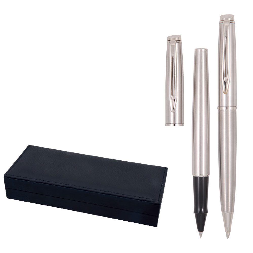 Roller ve Tükenmez Kalem Seti - Gümüş