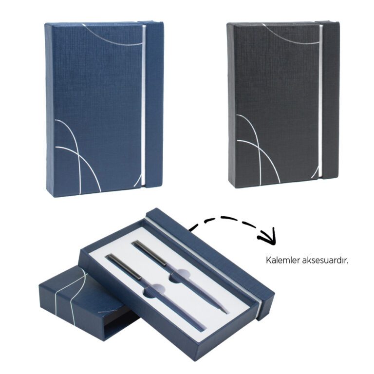 2'li Kalem Kutusu - Lacivert