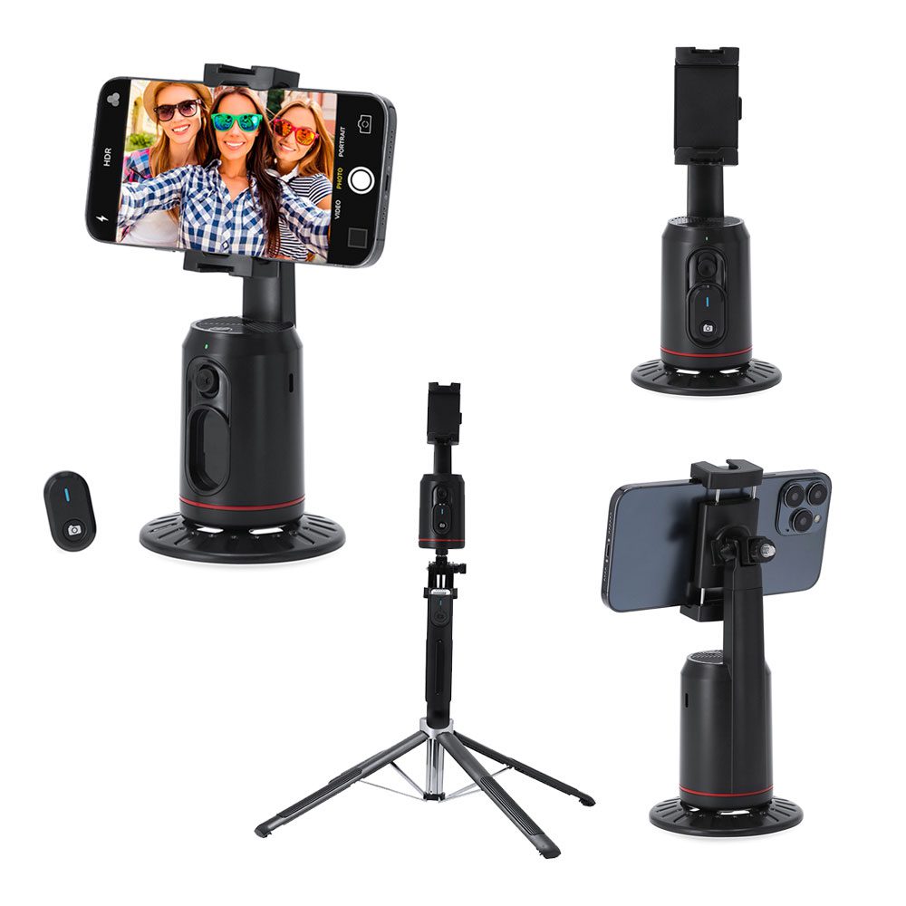 Otomatik Yüz Takip Özellikli Telefon Tutucu - Siyah