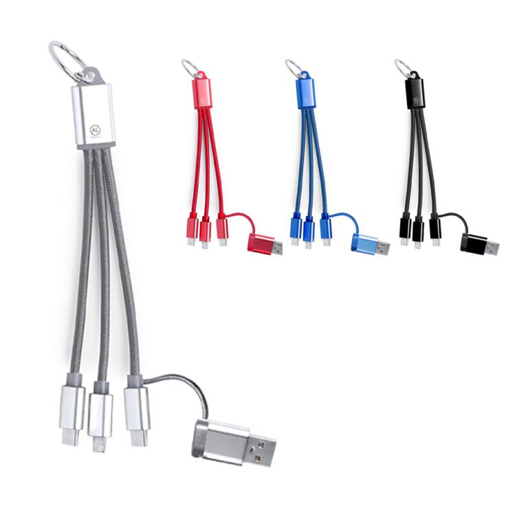 3'lü Şarj Kablosu - Kırmızı