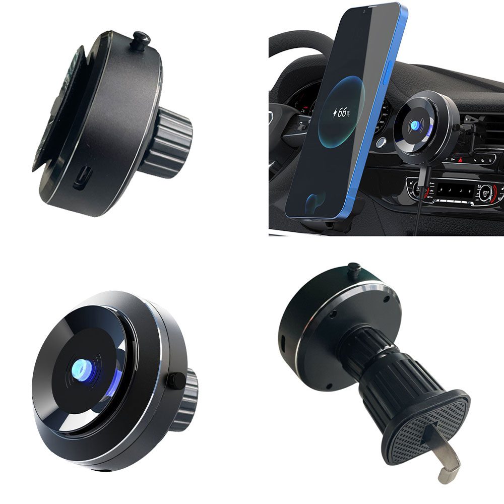 Araç İçi Wireless Şarjlı Telefon Standı - Siyah