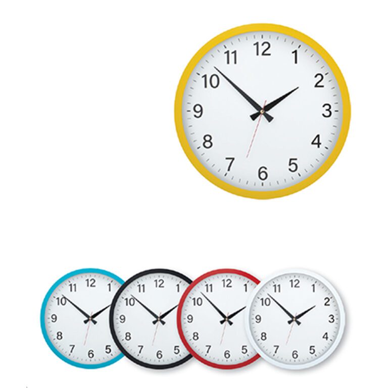 Plastik Duvar Saati - Beyaz