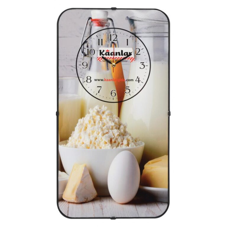 Dikdörtgen Bombeli Duvar Saati - Siyah