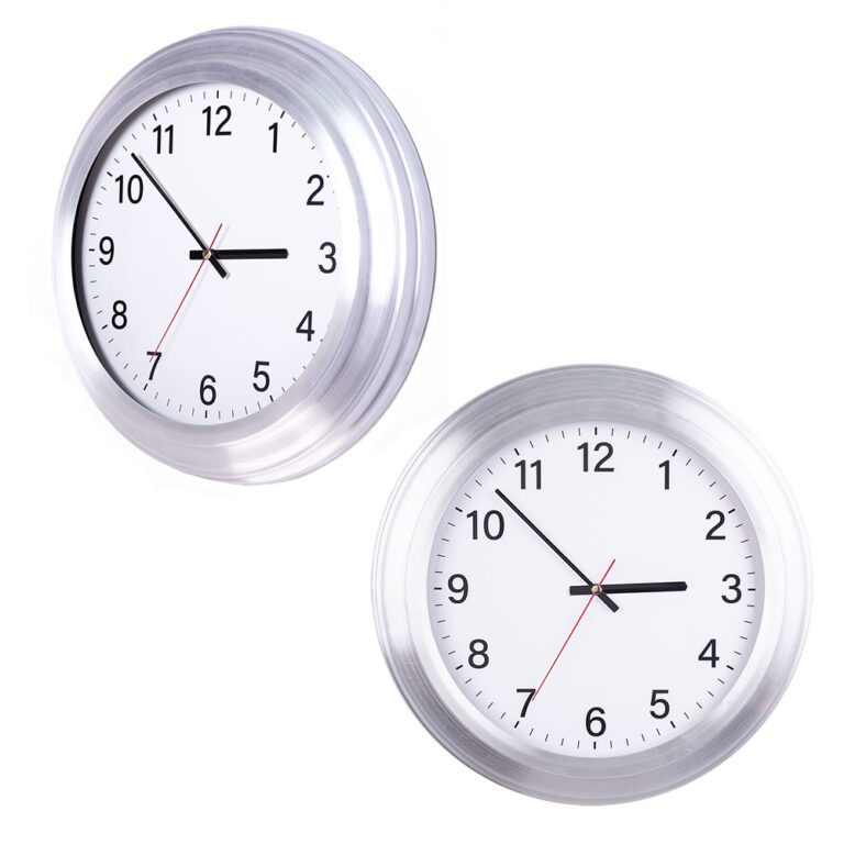 Alüminyum Duvar Saati - Beyaz