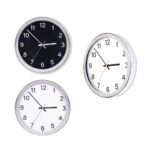 Krom Çerçeveli Duvar Saati - Beyaz