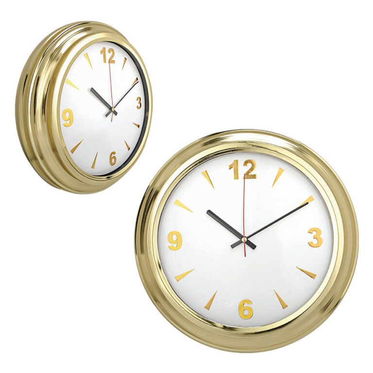 Prinç Kaplama Duvar Saati - Beyaz