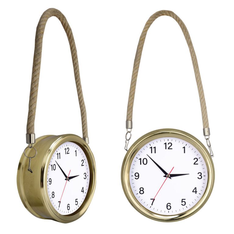 Krom Duvar Saati - Beyaz