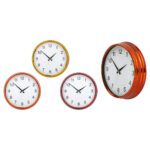 Renkli Krom Duvar Saati - Beyaz