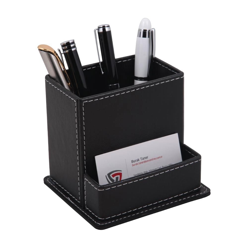 Suni Deri Kalemlik - Siyah