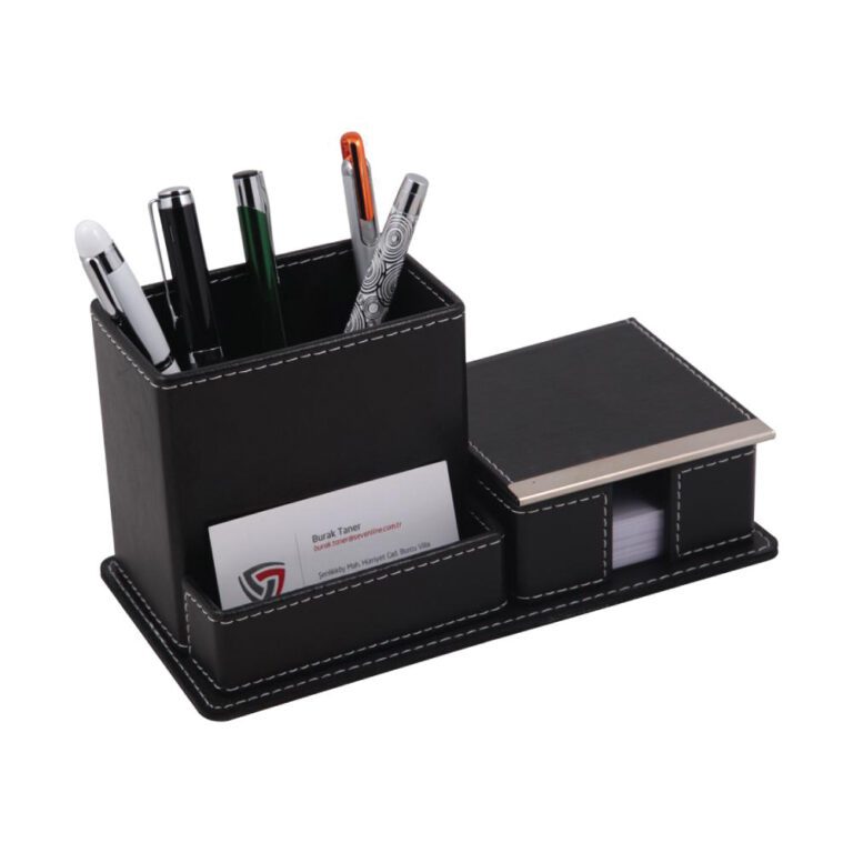 Suni Deri Kalemlik - Siyah