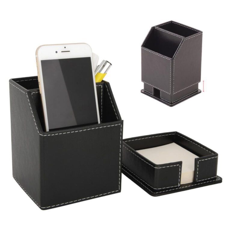 Suni Deri Kalemlik - Siyah