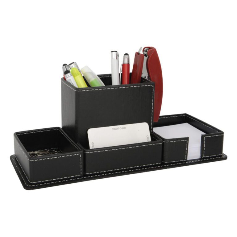 Suni Deri Kalemlik - Siyah