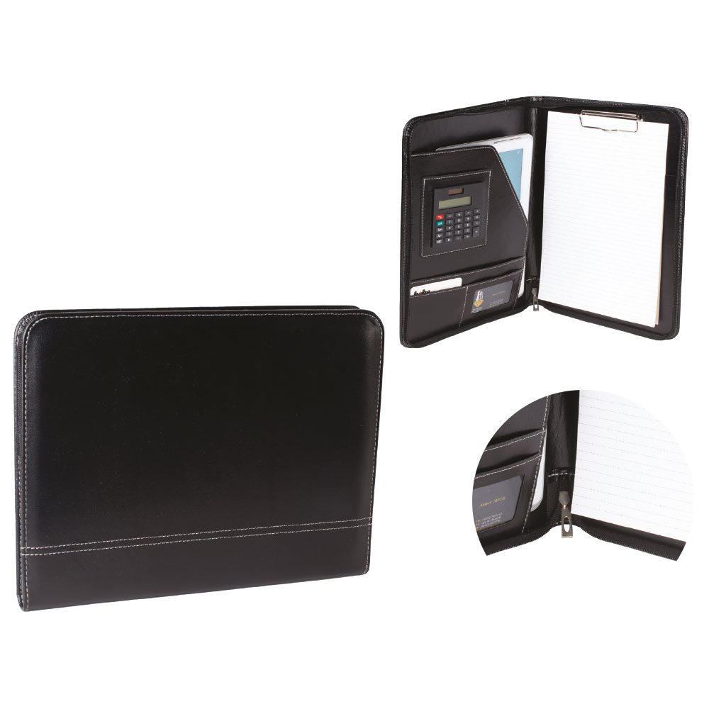 A4 FERMUARLI TOPLANTI BLOKNOTU - Siyah