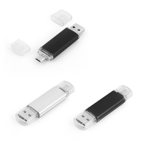 16 GB  OTG Özellikli Metal USB Bellek - Siyah / 16 GB