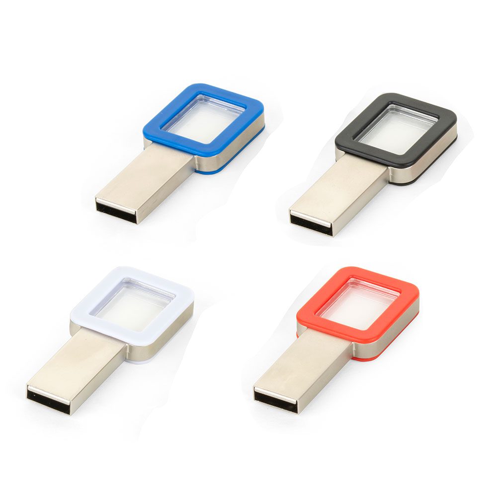 8 GB Şeffaf USB Bellek - Beyaz / 8 GB