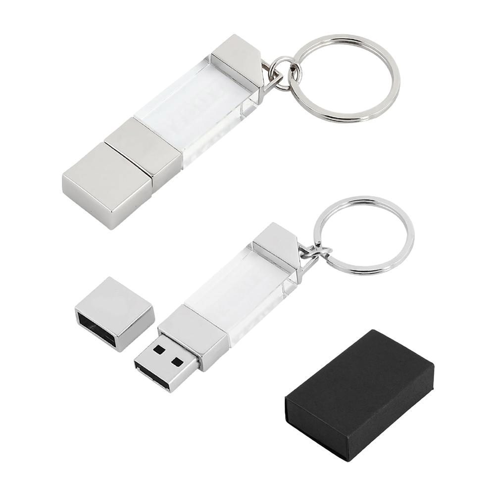 8 GB Kristal USB Bellek - Gümüş / 8 GB
