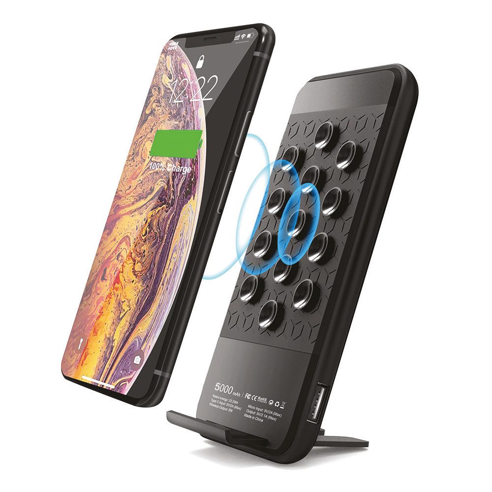 Wireless Mobil Şarj Cihazı 5000 mAh - Siyah