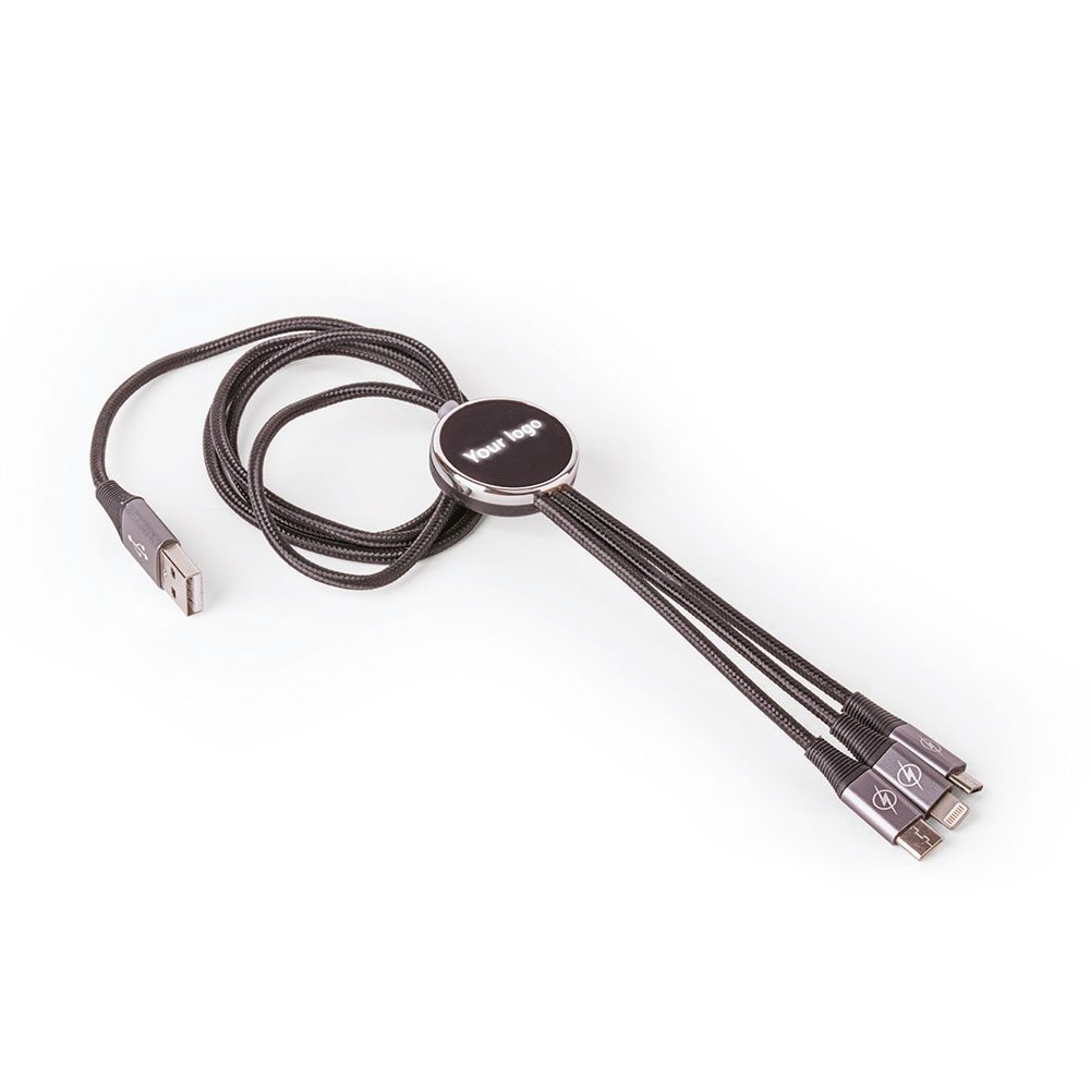 3’lü Şarj Kablosu - Siyah