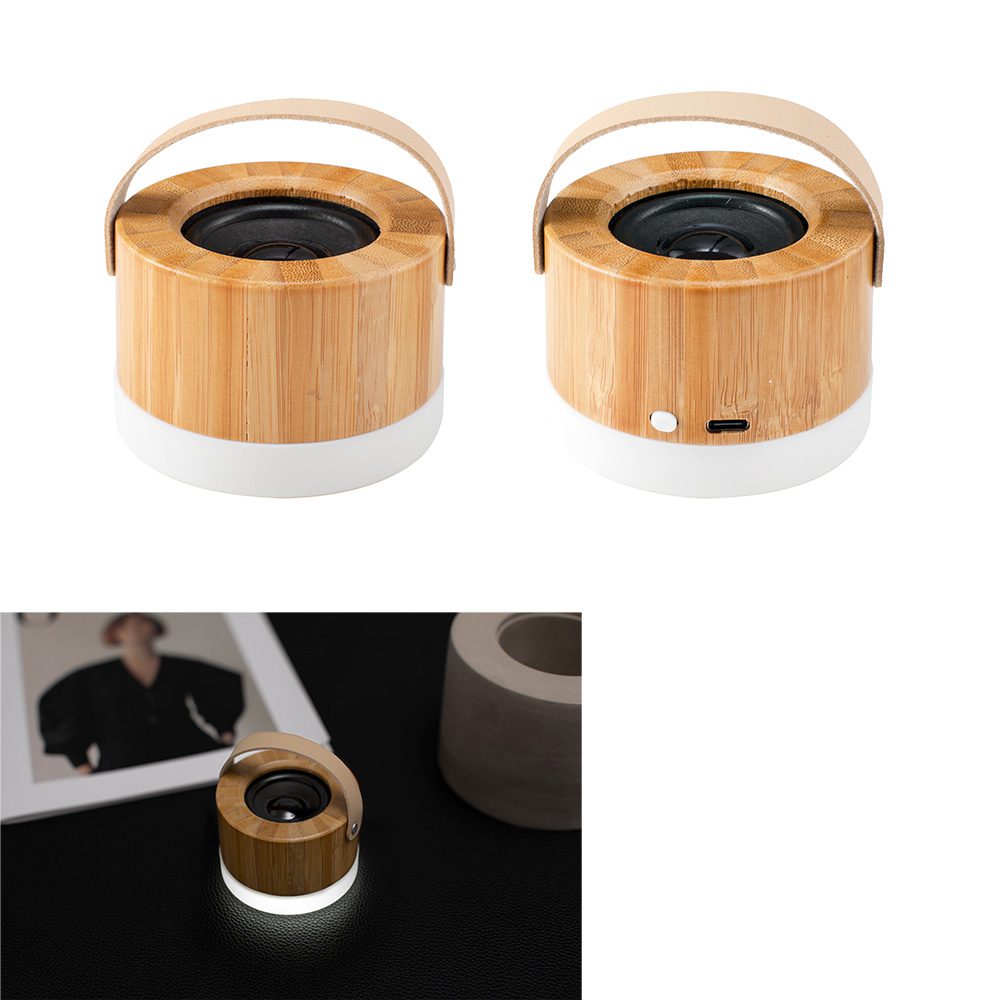LED Işıklı 5.0 Bluetooth Hoparlör - Bambu